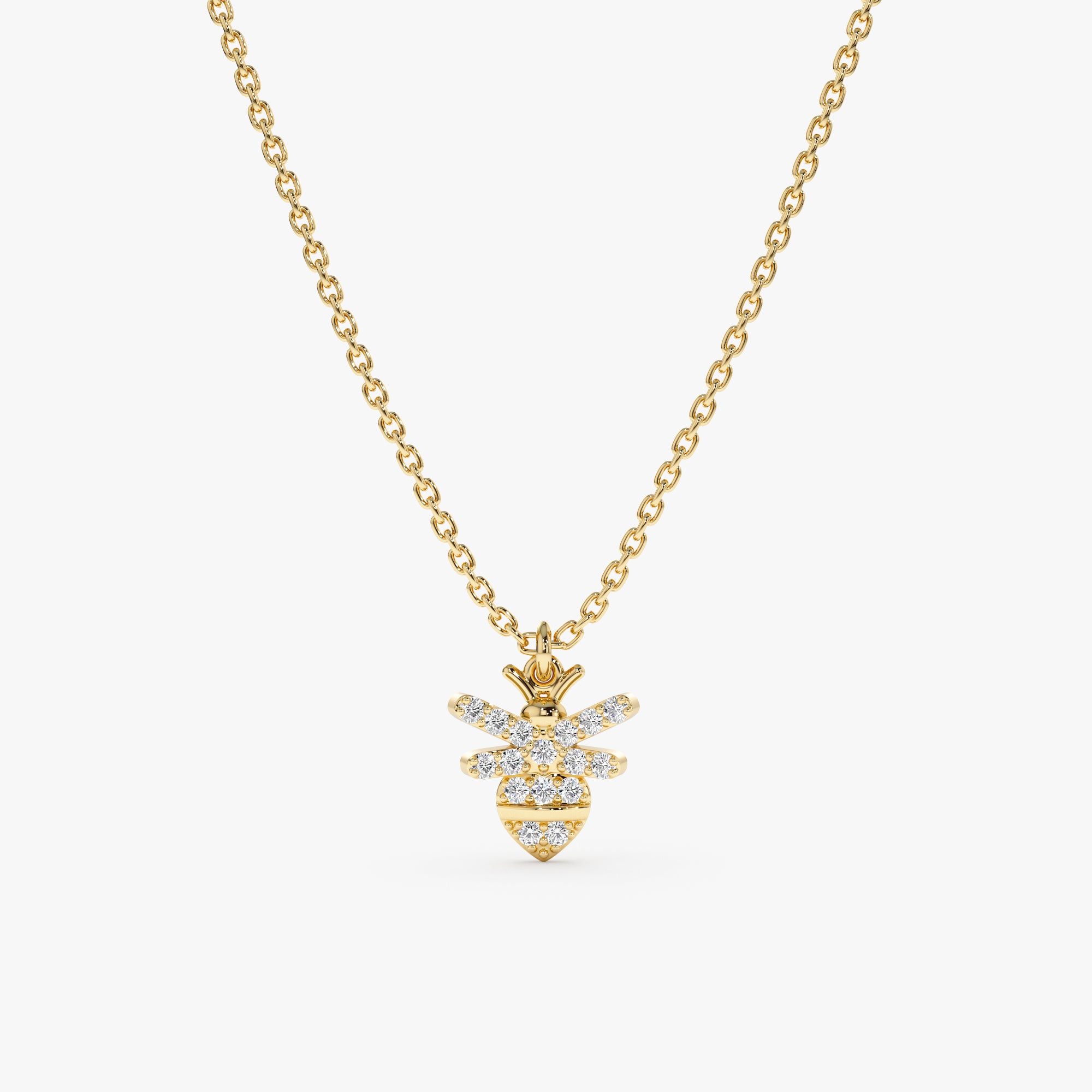 Diamond bumble hot sale bee necklace