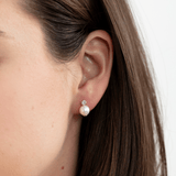 Akoya Pearl Diamond Stud Earrings, Panni