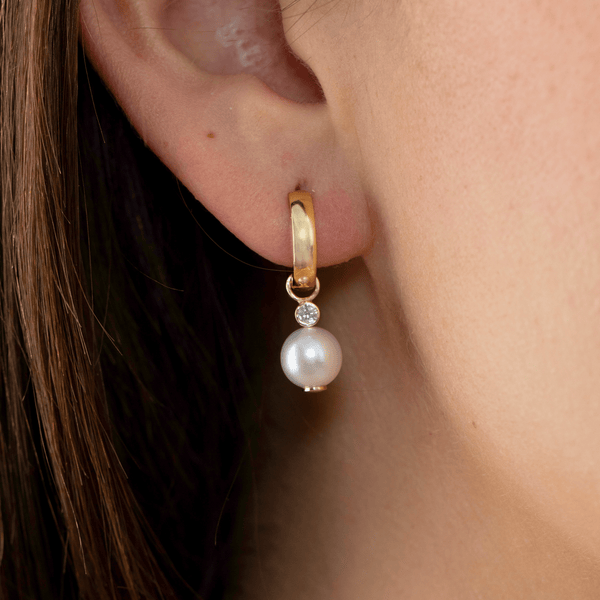 Pearl Diamond Earring Charms, Panni