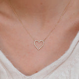 Bezel Diamond Heart Necklace, Ildi