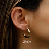 Solid Gold Large Hoop Earrings, Bree