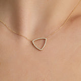 Diamond Triangle Necklace, Tara