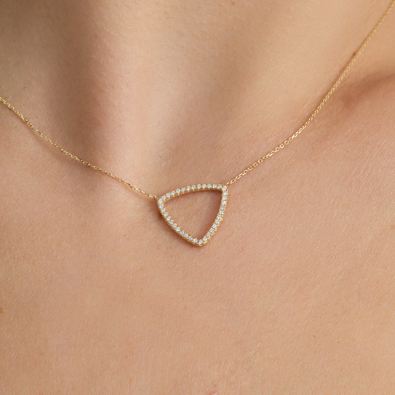 Diamond Triangle Necklace, Tara