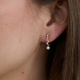 Cluster Diamond Dangle Earrings, Alta