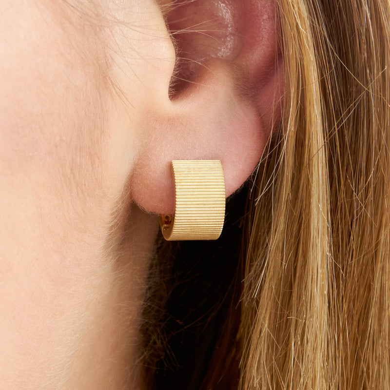 Wide Huggie Earrings, Bonnie