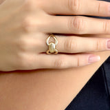 Solid Gold Bow Ring, Izee