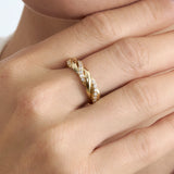 Bold Twisted Diamond Ring, Chava