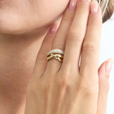 Diamond Multi-Layer Winding Ring, Elliot