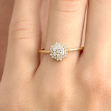 Diamond Starburst Engagement Ring, Dream