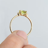 Peridot Diamond Engagement Ring, Waverly