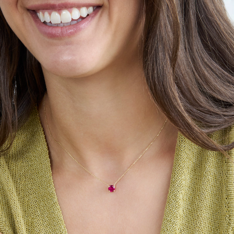 Lab-Grown Ruby Necklace