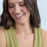 Dainty Oval Amethyst Necklace, Rahaf