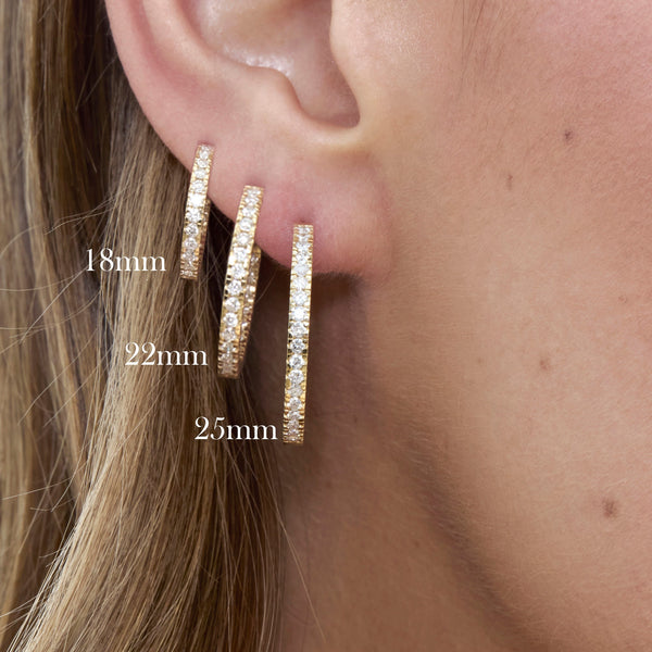 Diamond Hoop Earrings, Shaima