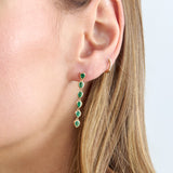 Stacked Emerald Dangle Earrings, Heather