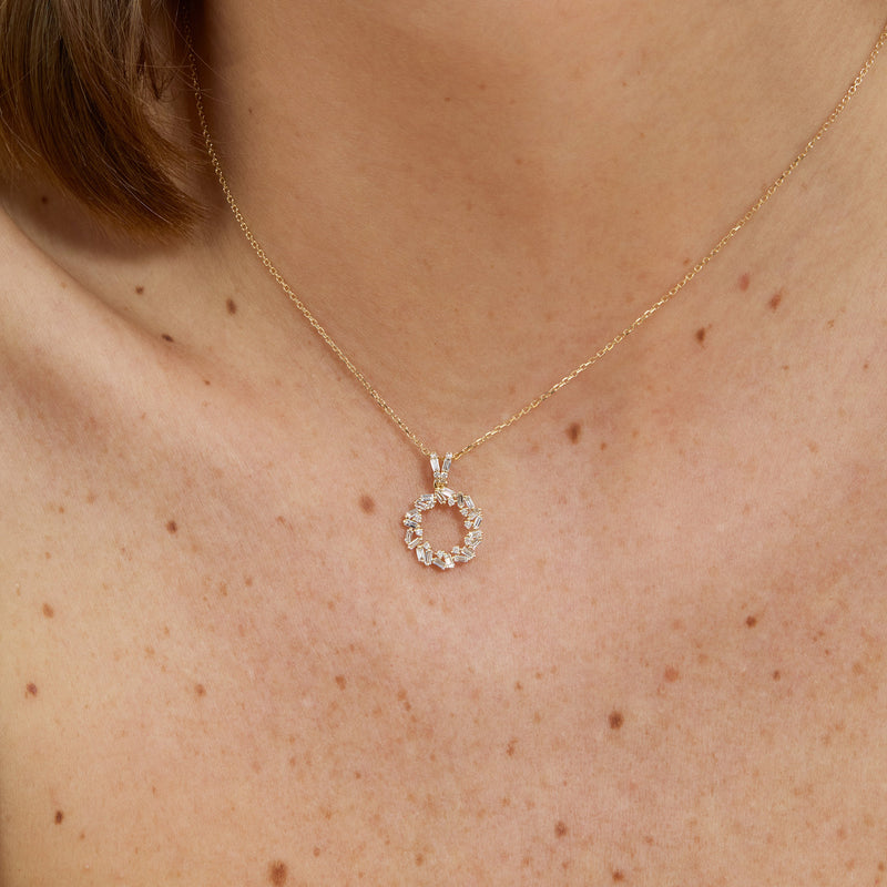 Diamond Cluster Pendant Necklace