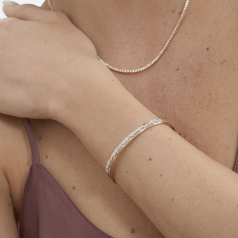 Unique Natural Diamond Bangle, Sarahi