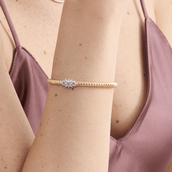 Rope Diamond Bangle