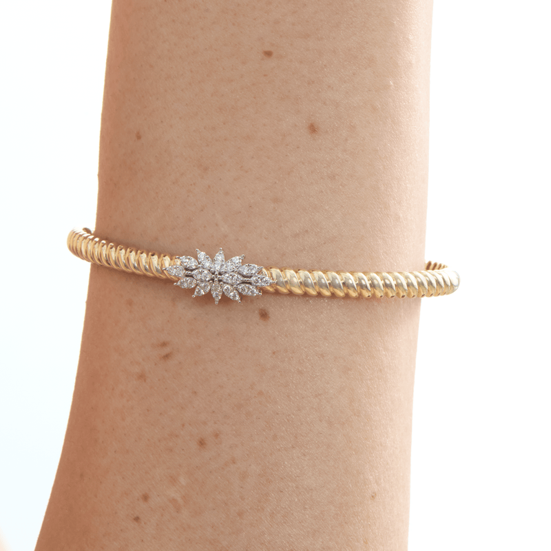 Twisted Texture Diamond Bracelet, Simone