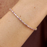 Pink Sapphire Diamond Tennis Bracelet, Galinda