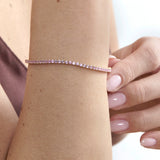 Pink Sapphire Tennis Bracelet, Blakely