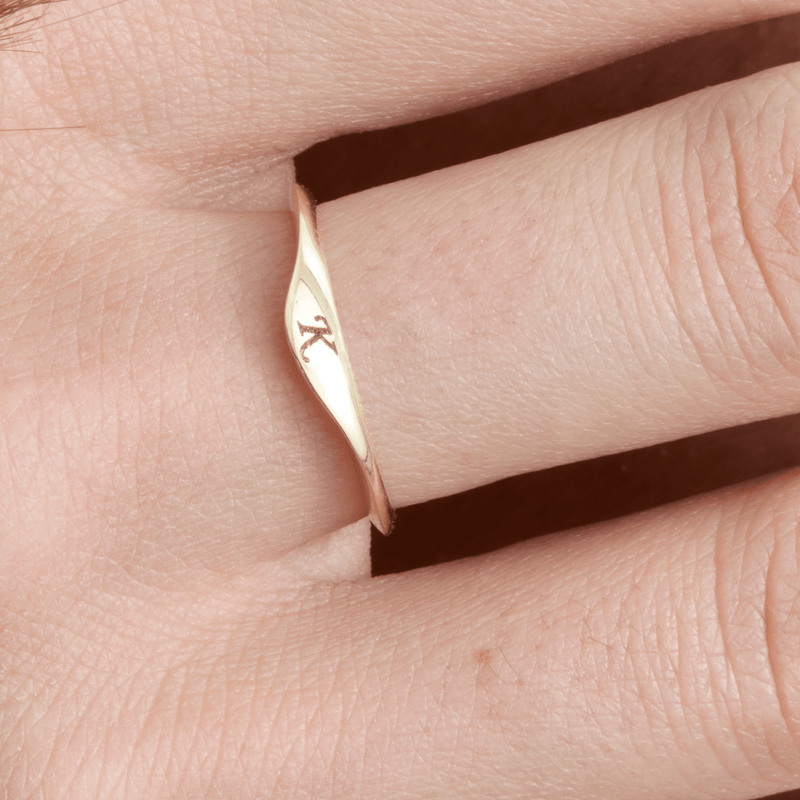 Curved Solid Gold Ring, Oakley