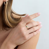 Dainty Gold Emerald Ring, Frances