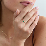 Dainty Gold Emerald Ring, Frances