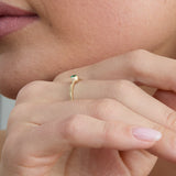 Dainty Gold Emerald Ring, Frances