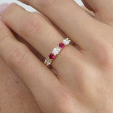 Ruby and Diamond Stacking Ring, Marg