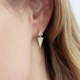 14k Diamond Triangle Earrings