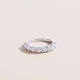 thick diamond half eternity ring 