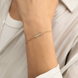 personalized diamond bracelet in solid gold