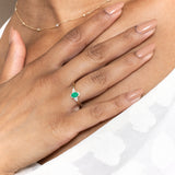 natural oval cut emerald diamond engagement ring 