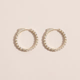 round lab diamond hoop earrings 