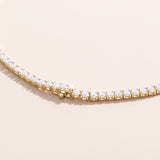 lab grown white diamond necklace with secure clasp 