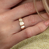 14k gold bubble statement ring 