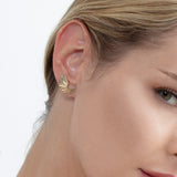 fanned stud earrings in 14k gold 