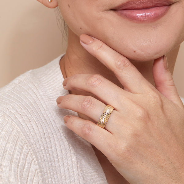 14k Gold Dome Ring