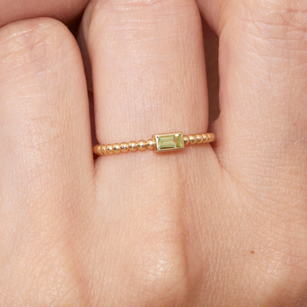 Dainty Peridot Ring