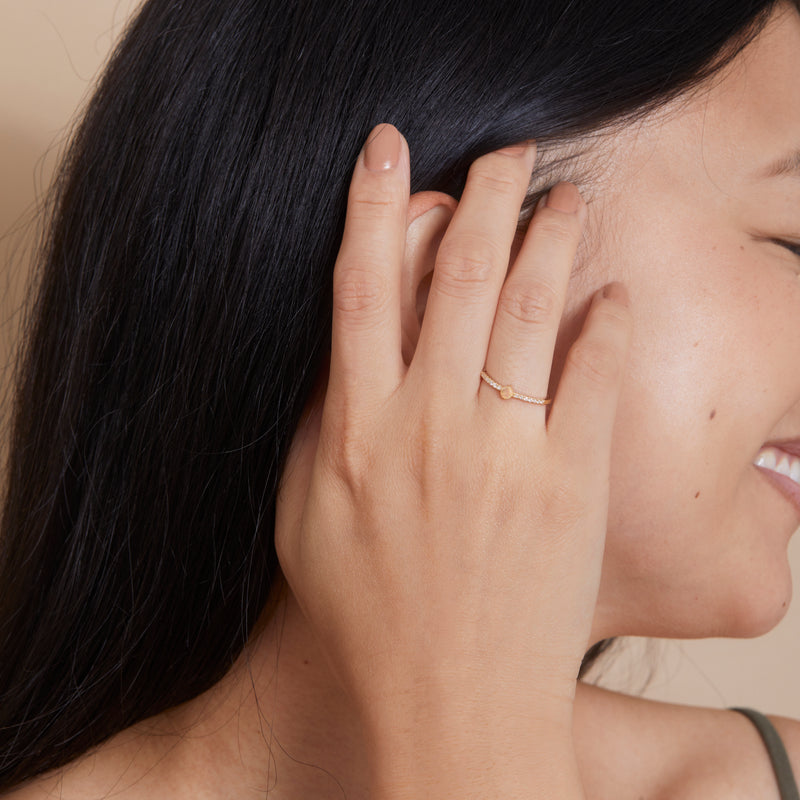 Opal and Diamond Engagement Ring, Angela