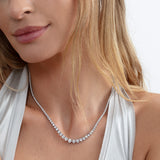 lab diamond necklace in graduated design 