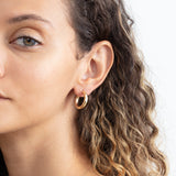 Thick Solid Gold Hoop Earrings, Brianna