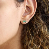 Baguette Emerald Diamond Earrings, Sadie