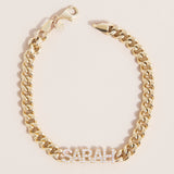 Cuban Chain Diamond Name Bracelet, Kamari