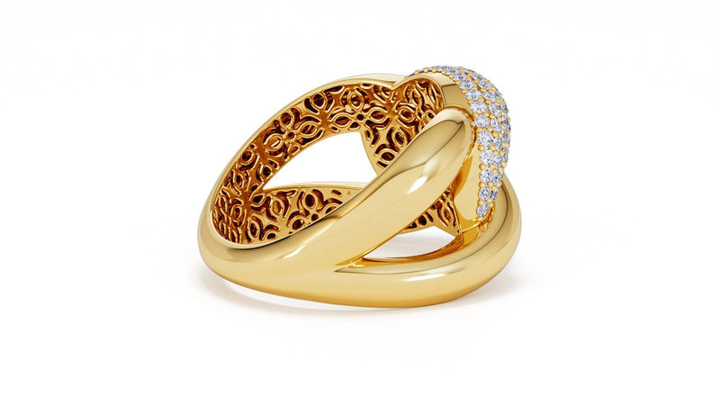 Interlocked Cuban Link Ring, Dulce