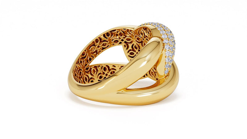 Interlocked Cuban Link Ring, Dulce