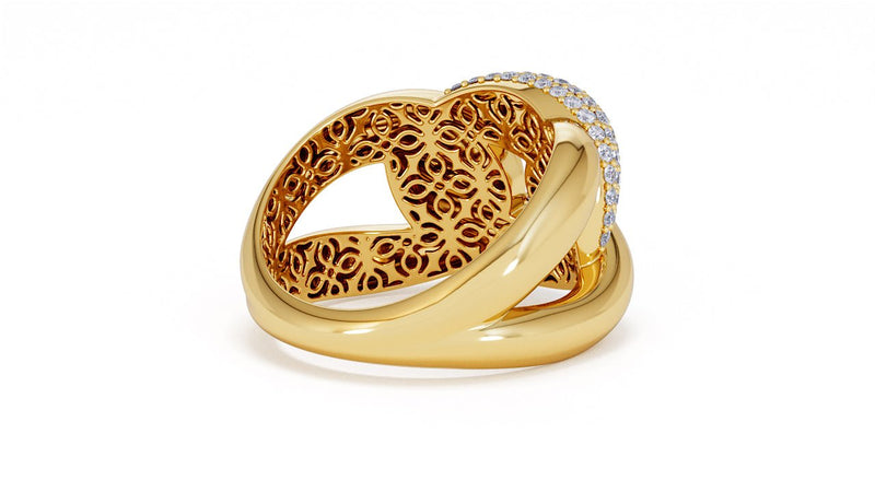 Interlocked Cuban Link Ring, Dulce