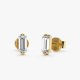 Baguette Diamond Studs