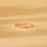 stackable solid gold band