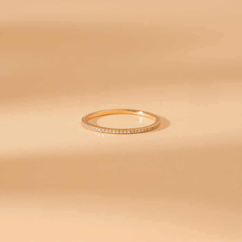 handmade minimalist prong set eternity ring